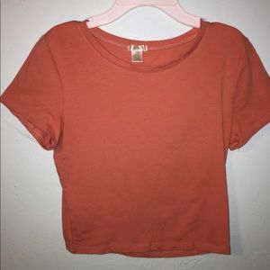Orange crop top